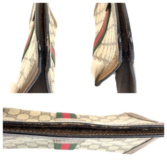 Gucci Vintage Sherry Clutch Beige Brown - Picture 6 of 9